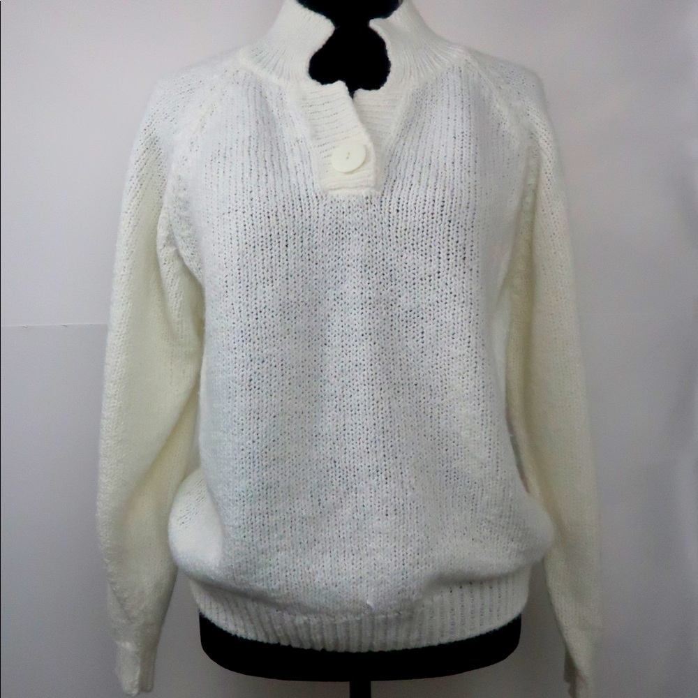 Vintage OSC Women’s Ecru Oversized Sweater Size M